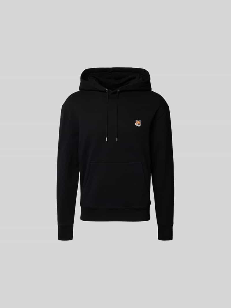 hoodie met labelstitching