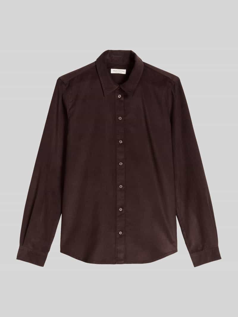 Marc O'Polo Regular fit blouse met lange mouwen van mix van katoen en lyocell