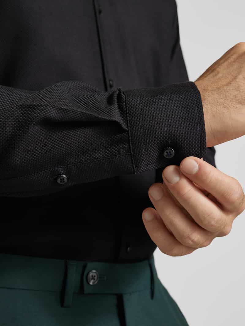 Joop! Slim fit zakelijk overhemd met structuurmotief