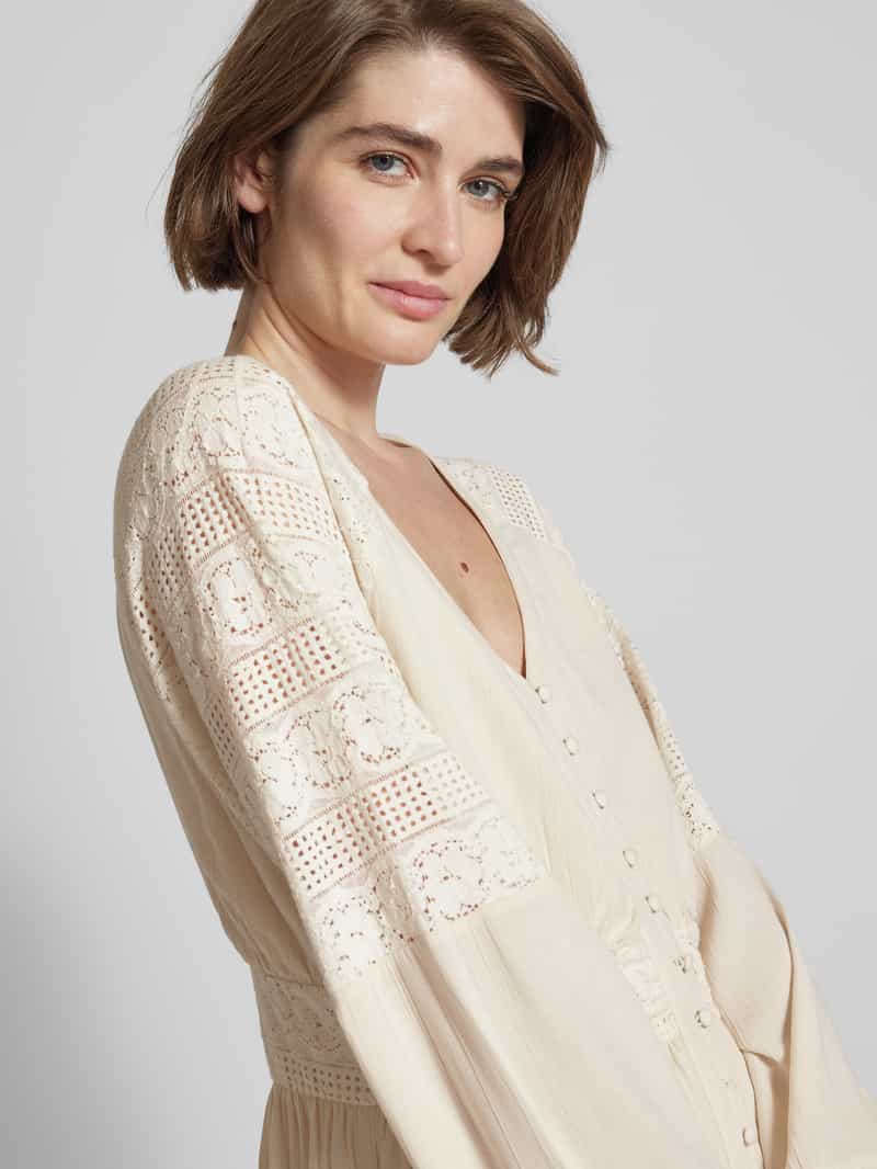 YAS Knielange jurk met kant model 'REZA'