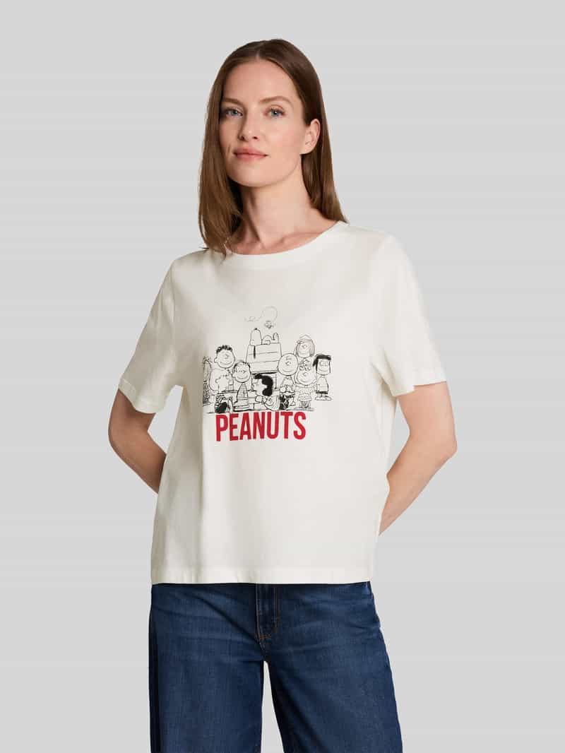 Tom Tailor Loose fit t-shirt van pure katoen met Peanuts-print