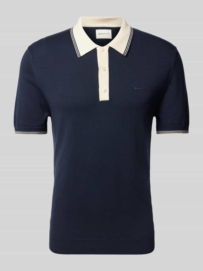 Gant Slim fit poloshirt met labelstitching