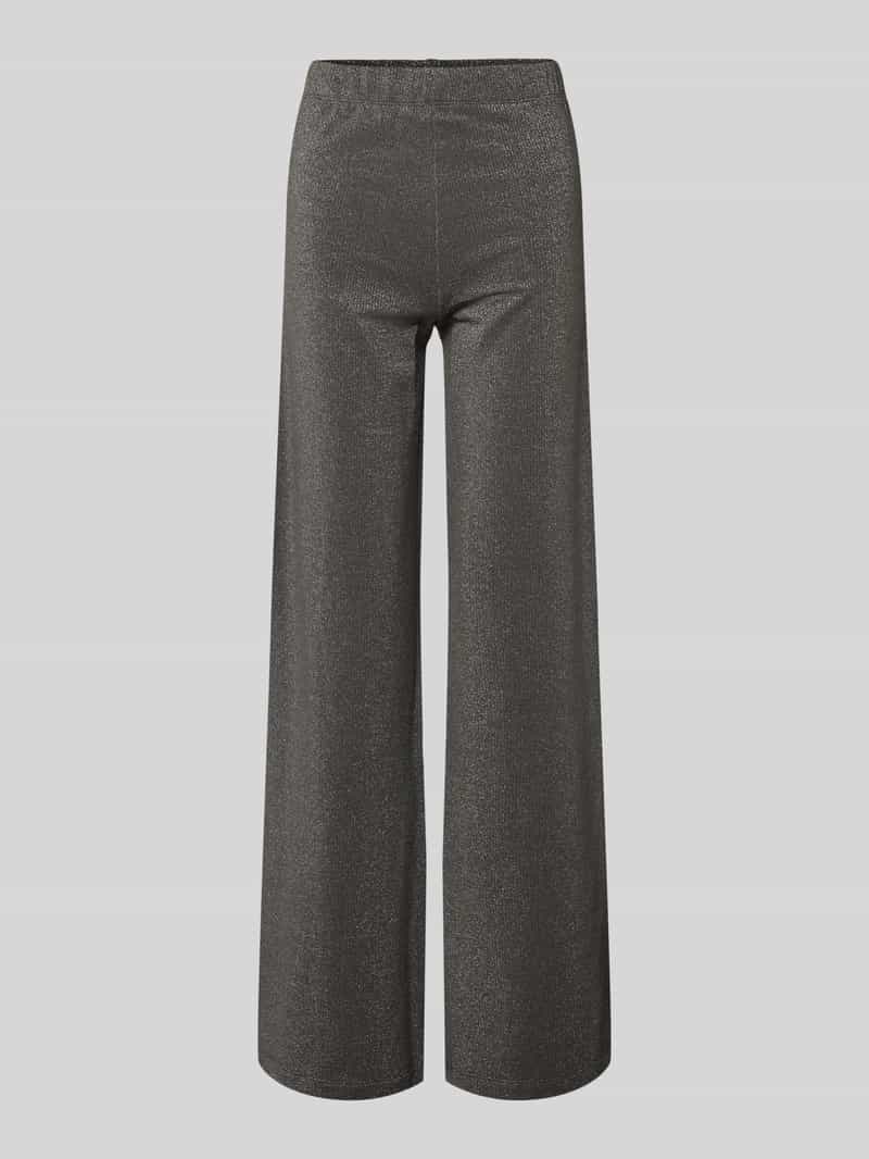 Glanzende flared BROEK met elastisch band Model 'Loui'