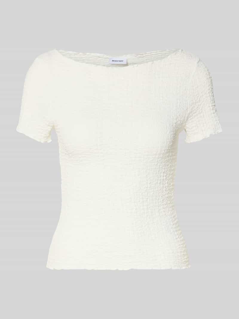 slim fit T-shirt met structuurpatroon model 'Alora'