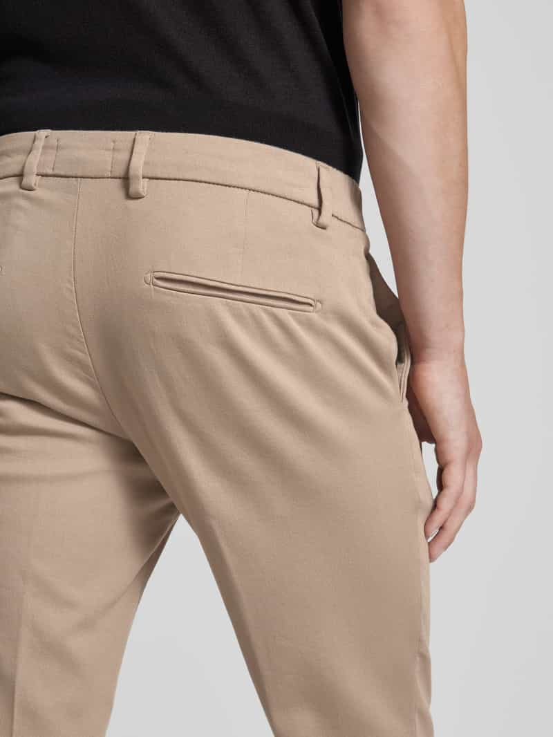 drykorn Tapered fit stoffen broek met ceintuurlussen model 'AJEND'