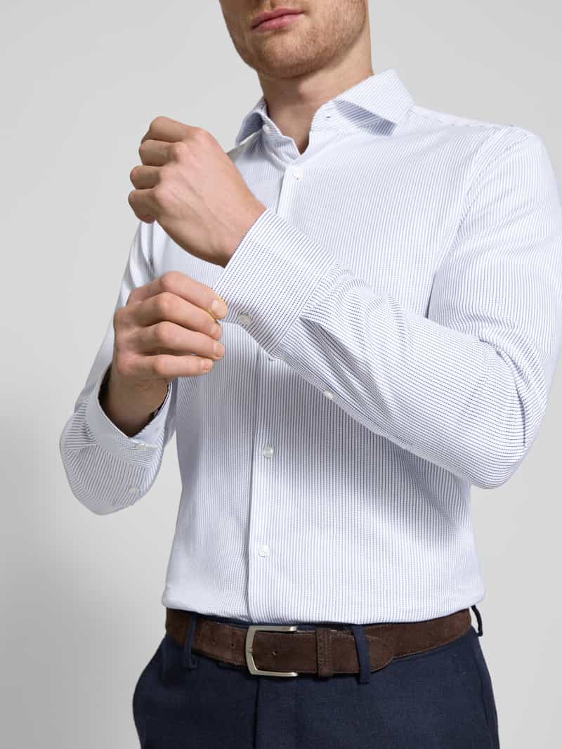 Boss Slim fit zakelijk overhemd met haaikraag model 'Hank'