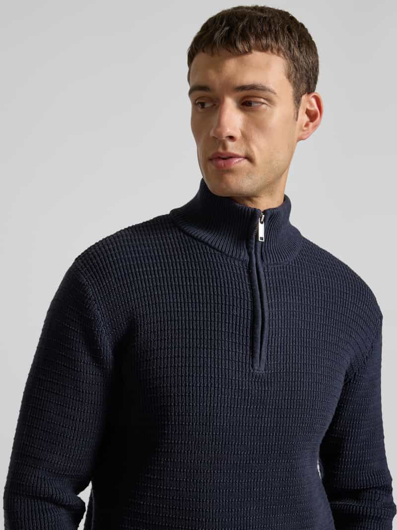 Selected Homme Gebreide pullover met opstaande kraag model 'THEO'