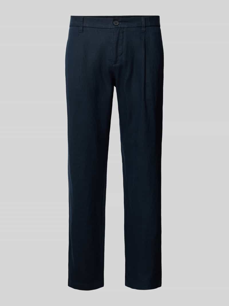 Marc O'Polo Tapered linnen broek met bandplooi model 'OSBY JOGGER'