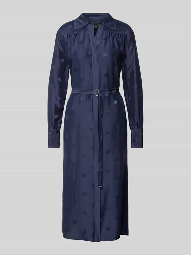 Boss Midi-jurk met tailleriem model 'Dieshina'