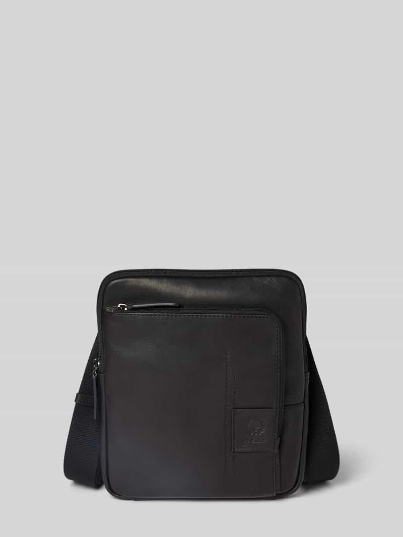 Strellson Leren rugzak met label in reliëf model 'HYDE PARK'