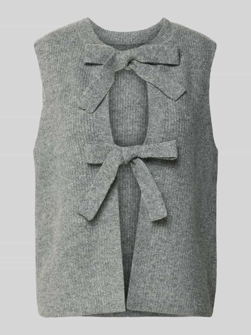 Pieces Regular fit mouwloos vest met striksluiting model 'SILLY'