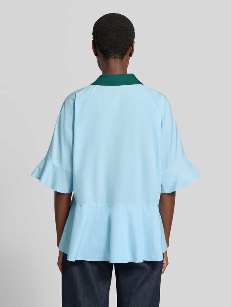 Essentiel Antwerp relaxed fit blouse met korte mouwen van puur katoen model 'KAYLEE'