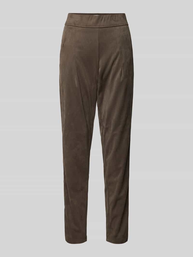 RAFFAELLO ROSSI Slim fit broek in wildleerlook model 'CANDICE'