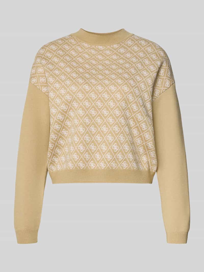 Guess Korte gebreide pullover met ronde hals