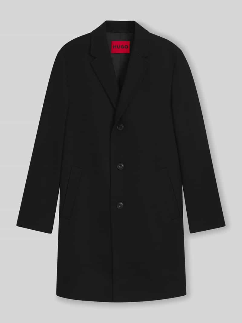 HUGO Regular fit lange jas van wolmix model 'MALTE'