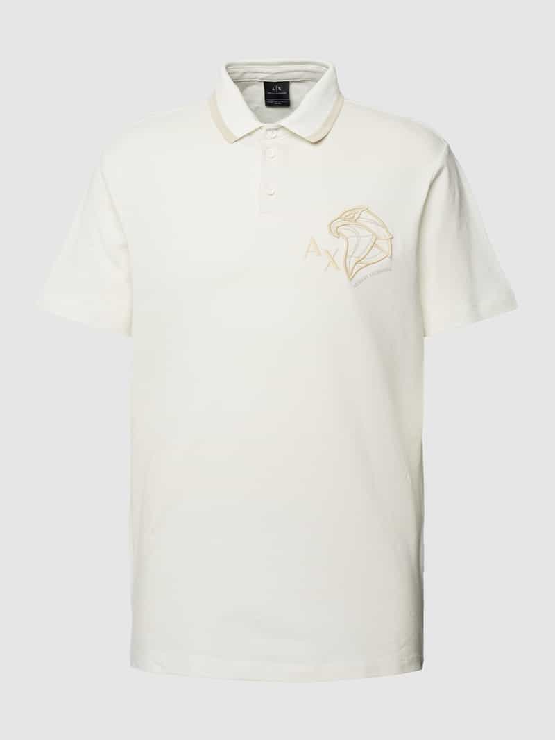 Armani Exchange Poloshirt met label- en motiefstitching