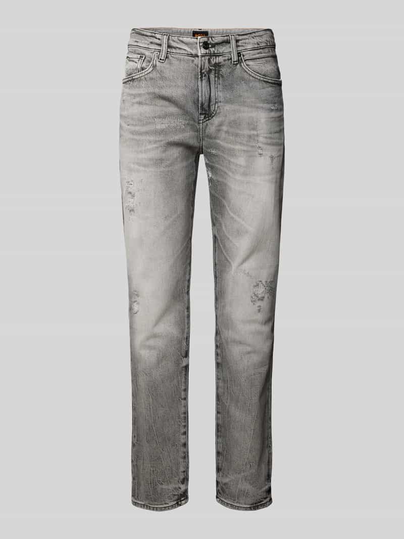 Boss Orange Regular fit jeans met labelpatch model 'MAINE'