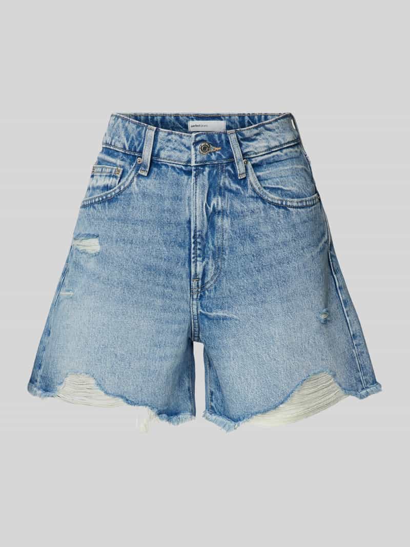 Gina Tricot Korte flared jeans in destroyed-look