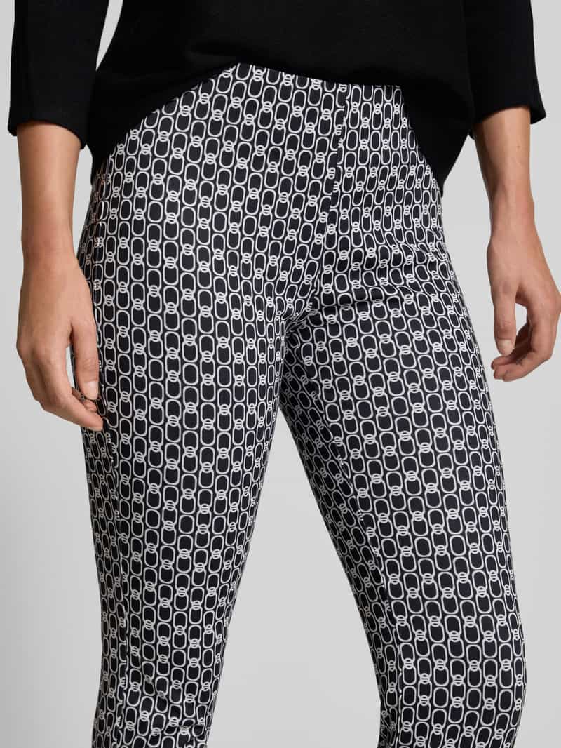 comma Slim fit stoffen broek met elastische band