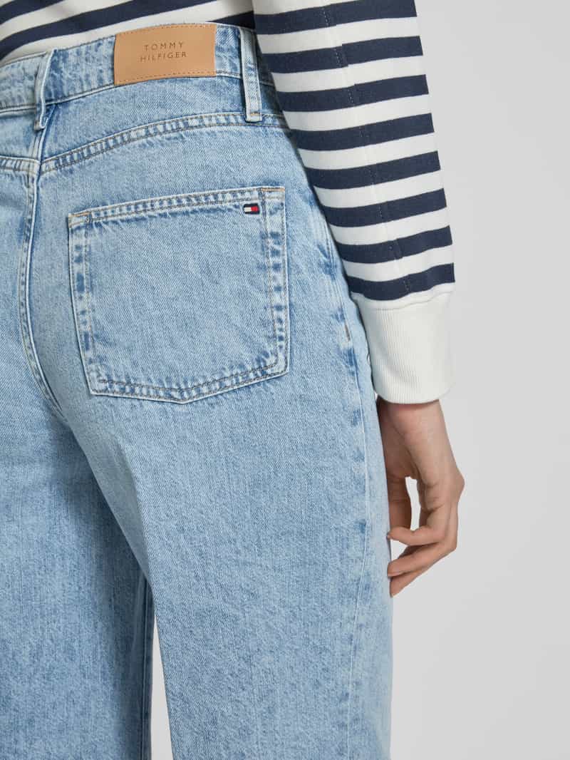 Tommy Hilfiger Regular fit wide leg jeans van puur katoen