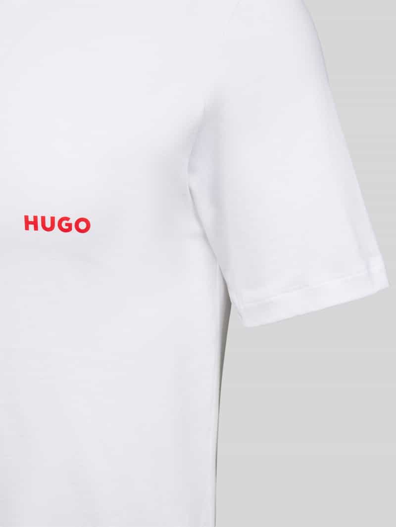 HUGO T-shirt met labelprint in een set van 3 stuks