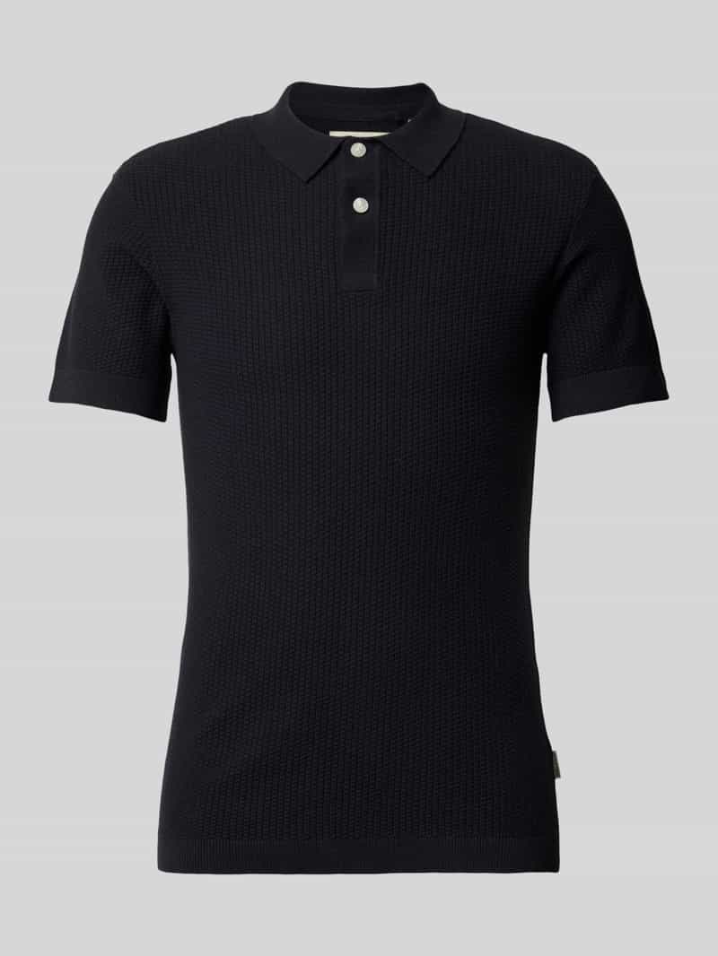 Blend Super skinny fit poloshirt met structuurmotief model 'AIDEN'