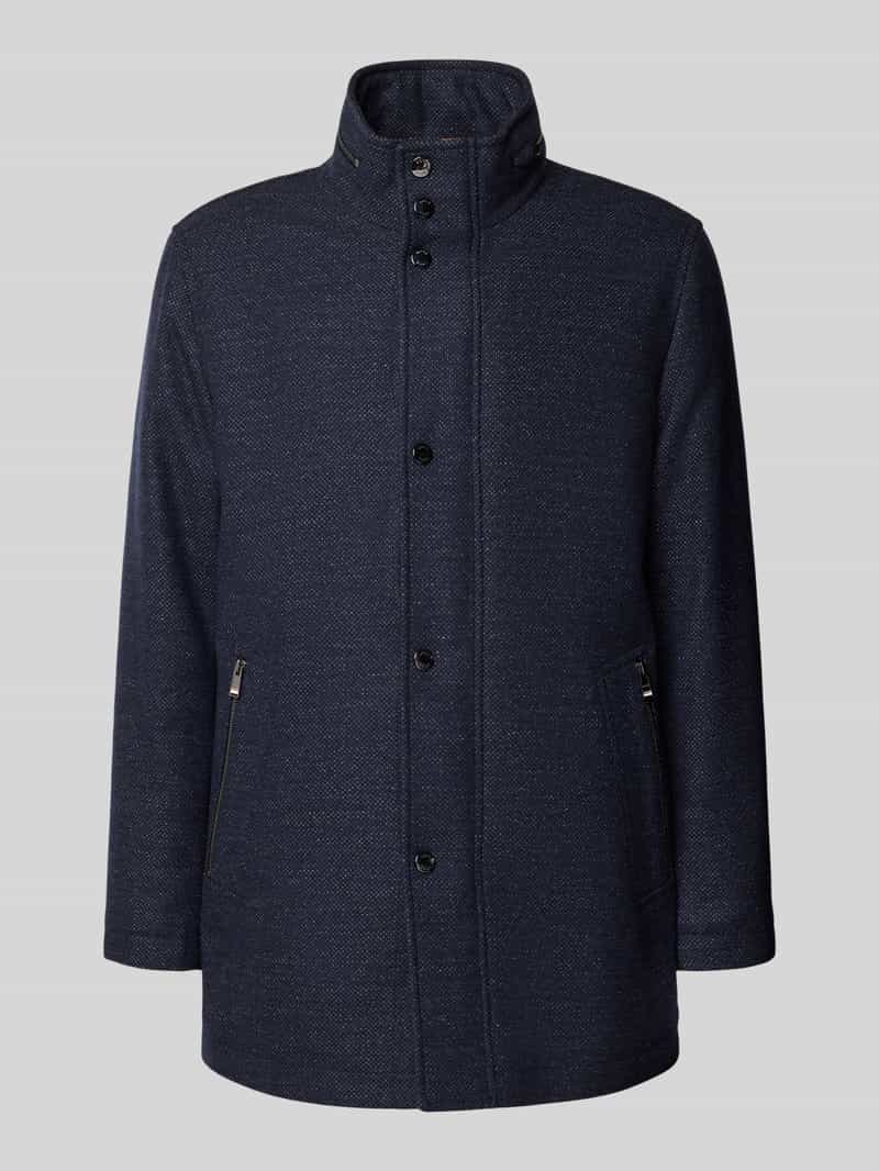 Boss Regular fit wollen lange jas met opbergbare capuchon model 'CAMRON'