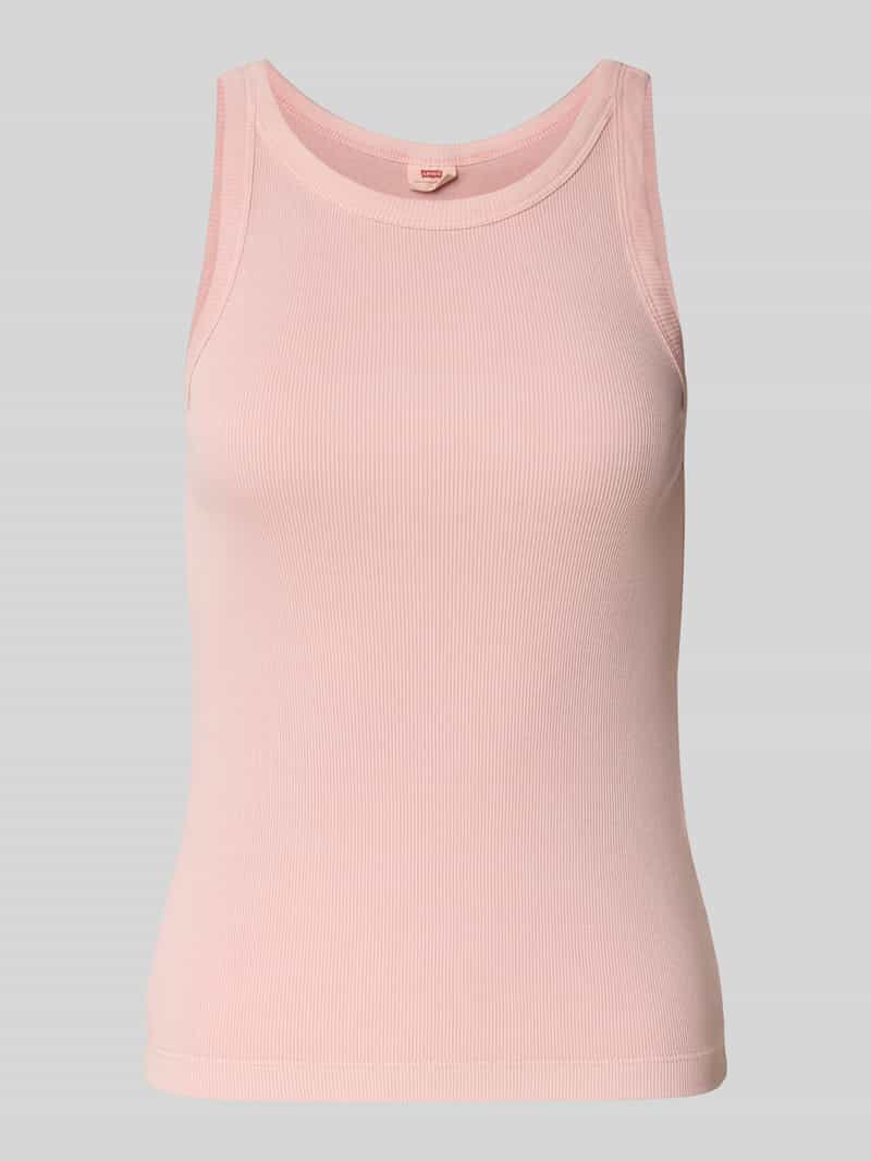 Levi's Tanktop in riblook met ronde hals
