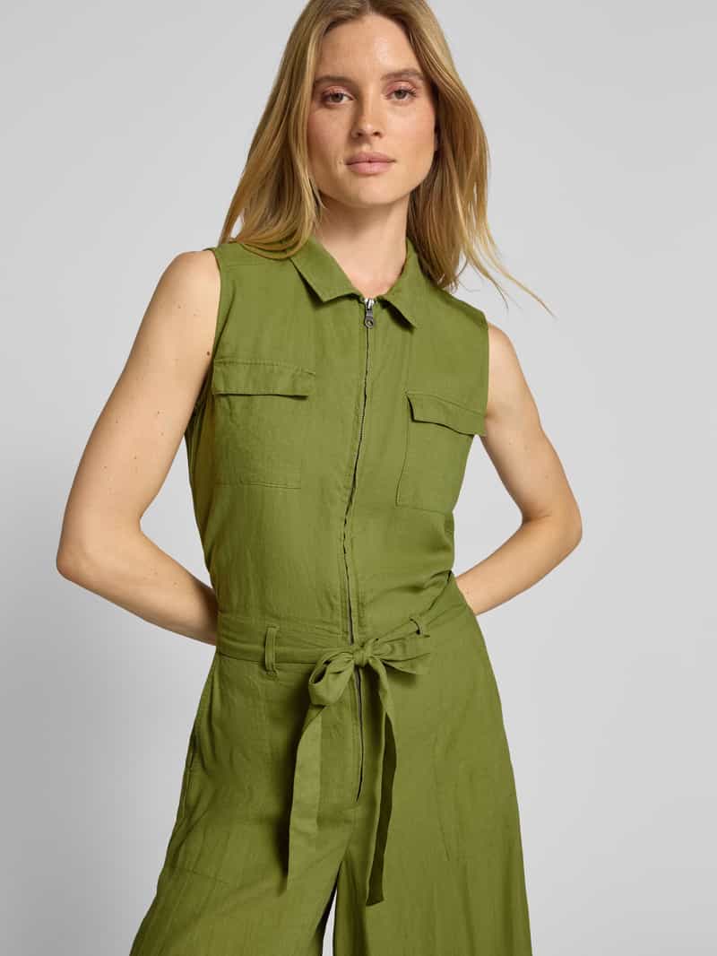 Soyaconcept Jumpsuit van linnenmix met schipperskraag model 'INA'