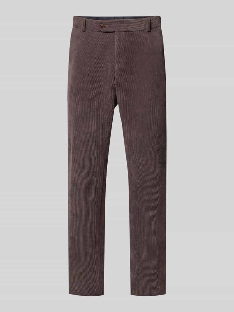 carl gross Regular fit corduroy broek met Franse steekzakken