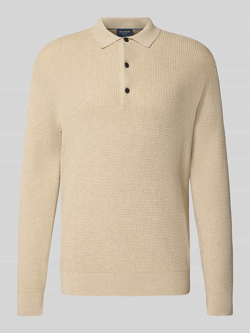 OLYMP Level Five Gebreide pullover met kentkraag