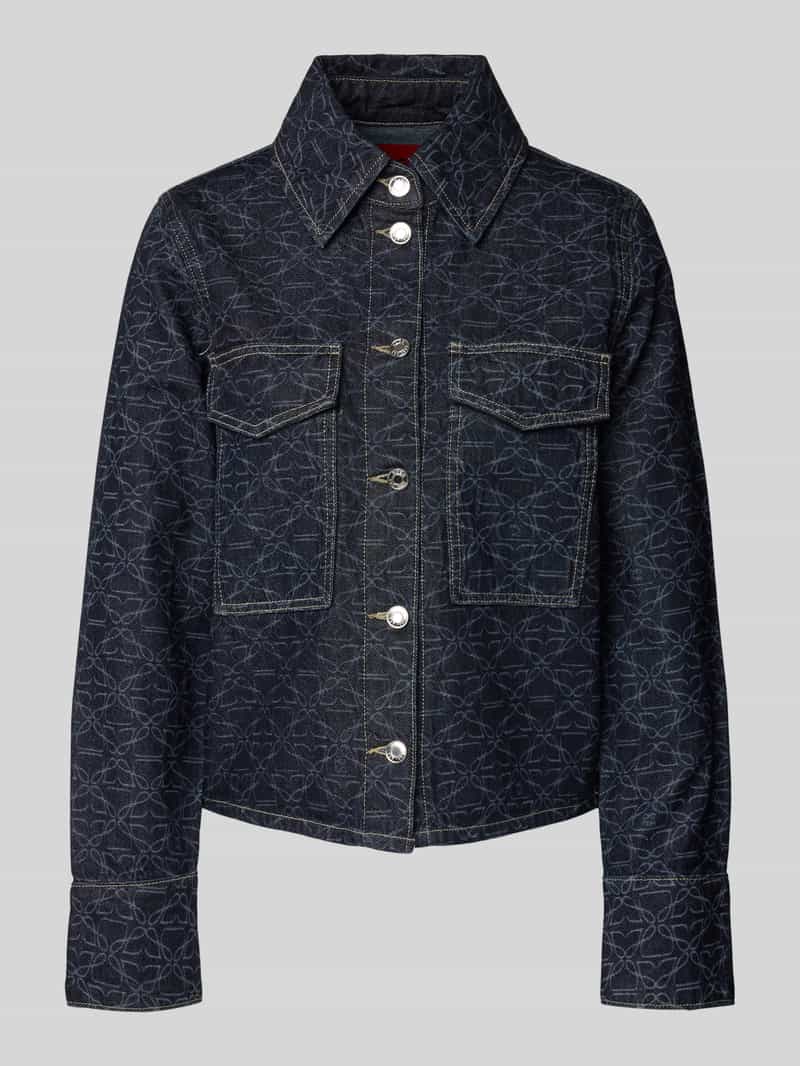 HUGO Jeansjack met platte kraag model 'Gadison'