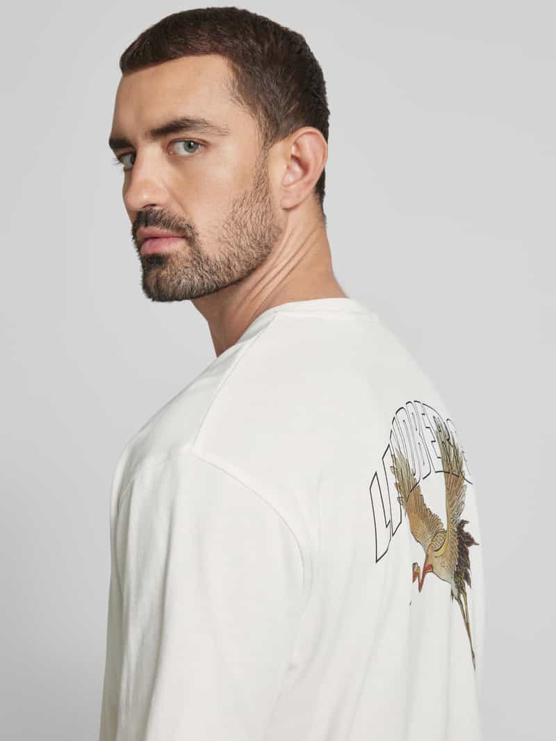 lindbergh Oversized T-shirt met labelprint