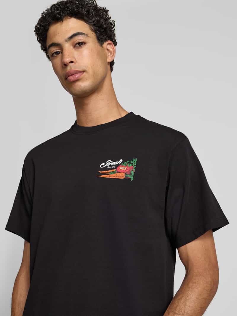 Levi's T-shirt met motief- label- en statementprint