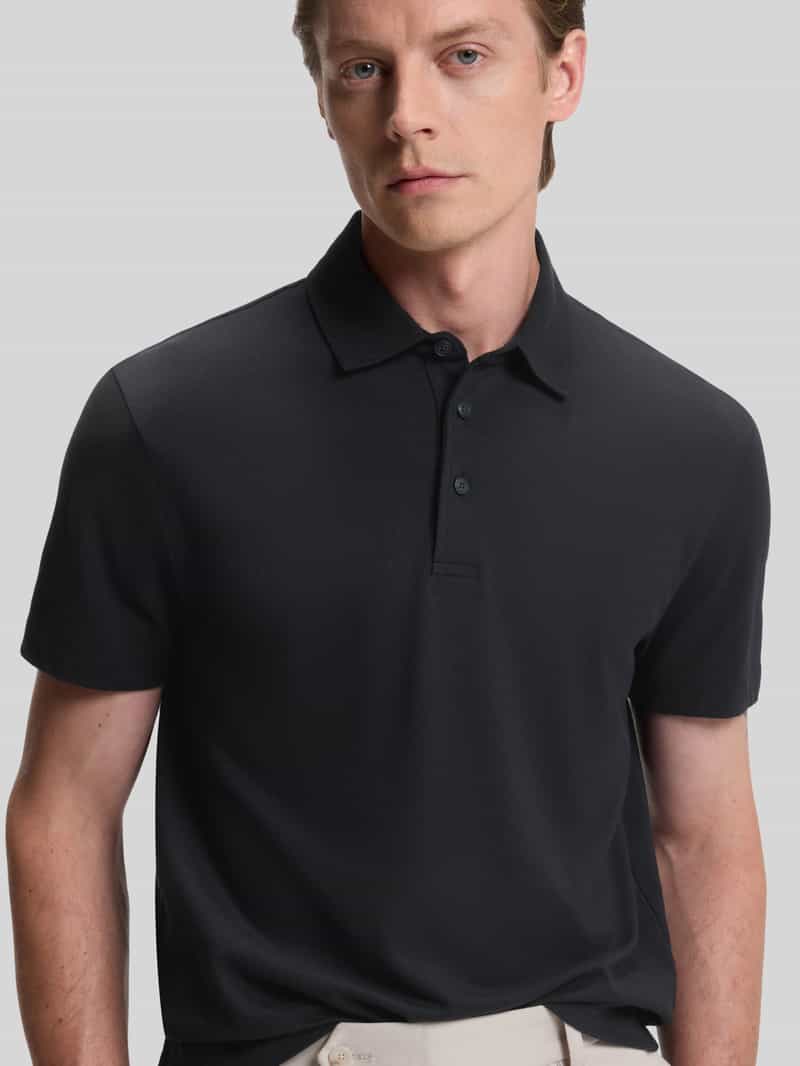 Boss Regular fit poloshirt van een mix van katoen en zijde model 'PARRIS' BECKHAM x