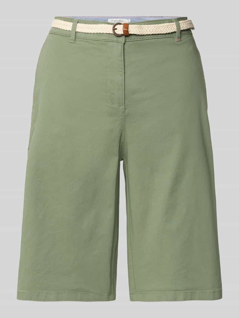 Christian Berg Woman Bermuda met riem en Franse steekzakken