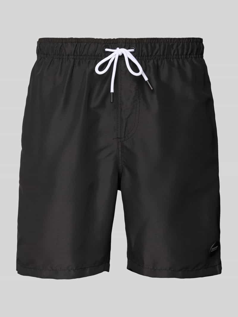 Shiwi Regular fit zwembroek met labelpatch model 'Mike'