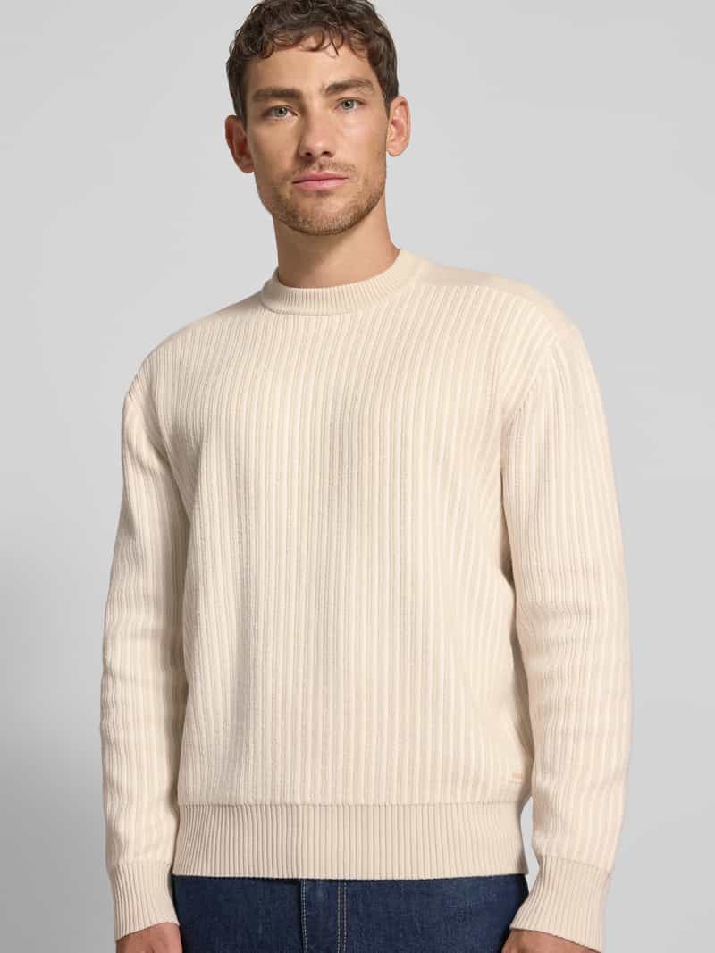 Boss Orange Regular fit pullover van scheerwolmix model 'KOLORP'