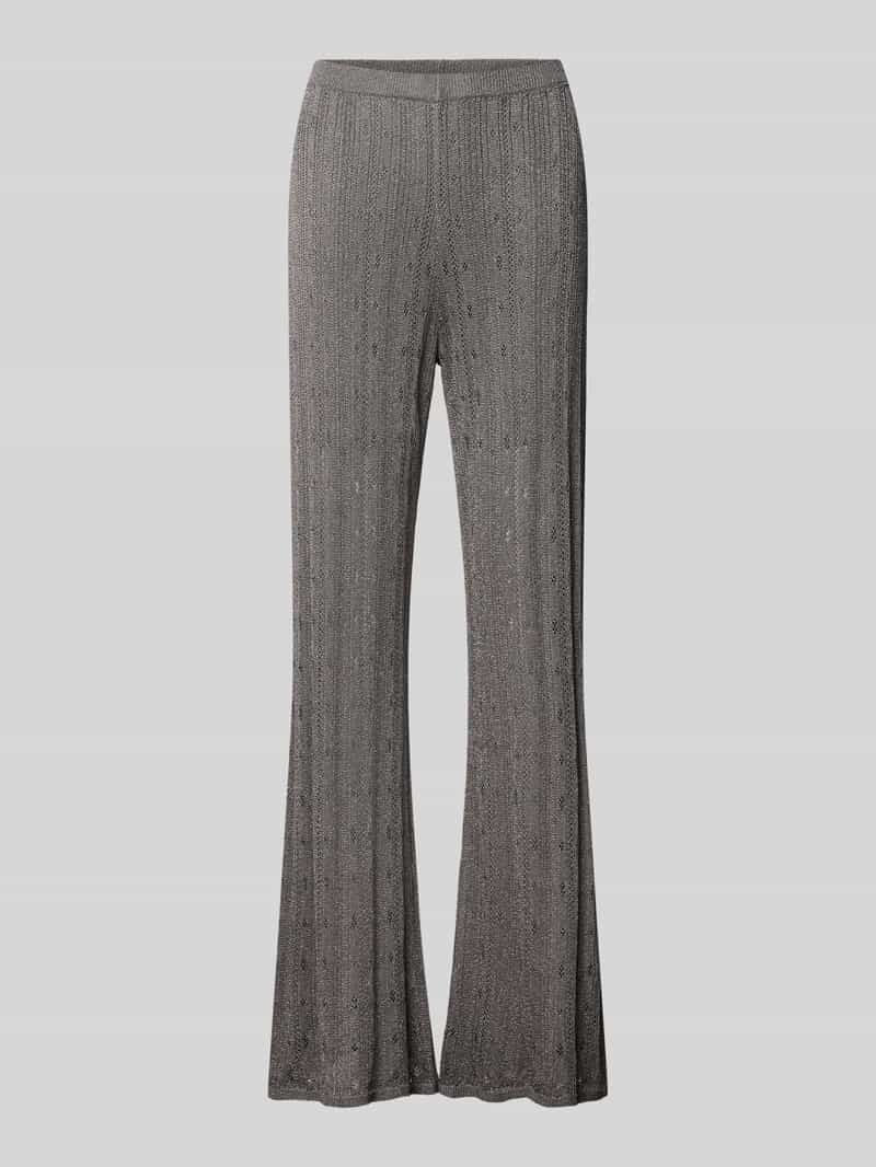 relaxed fit gebreide broek met viscose