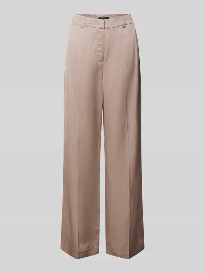 comma Wide leg stoffen broek met persplooien