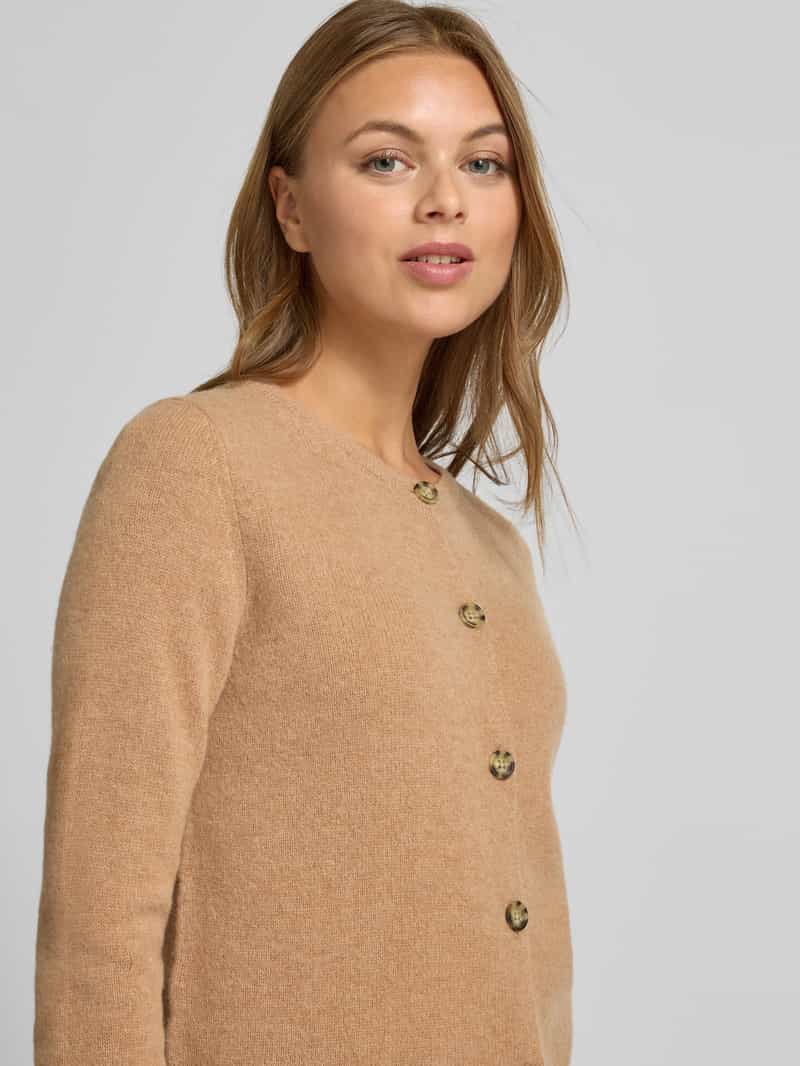 Christian Berg Woman Cardigan met ronde hals en knoopsluiting