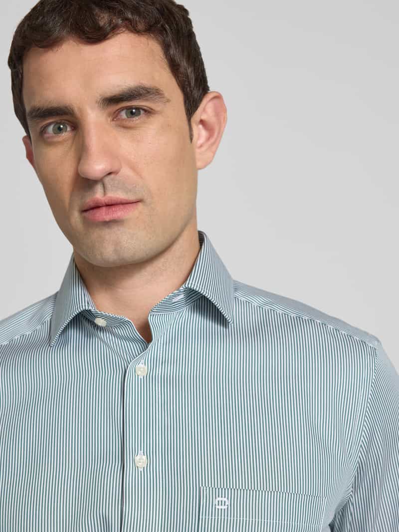 Olymp Slim fit zakelijk overhemd met borstzak model 'Global'