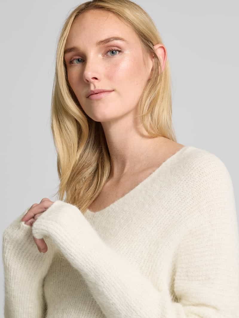MOS MOSH Gebreide pullover met V-hals model 'THORA'
