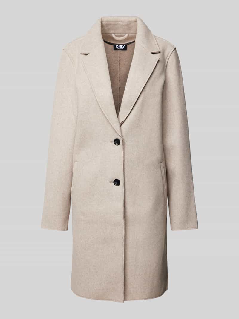 Only Regular fit lange jas met reverskraag model 'CARRIE'