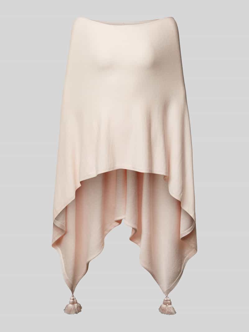 comma Gebreide poncho met kwastjes