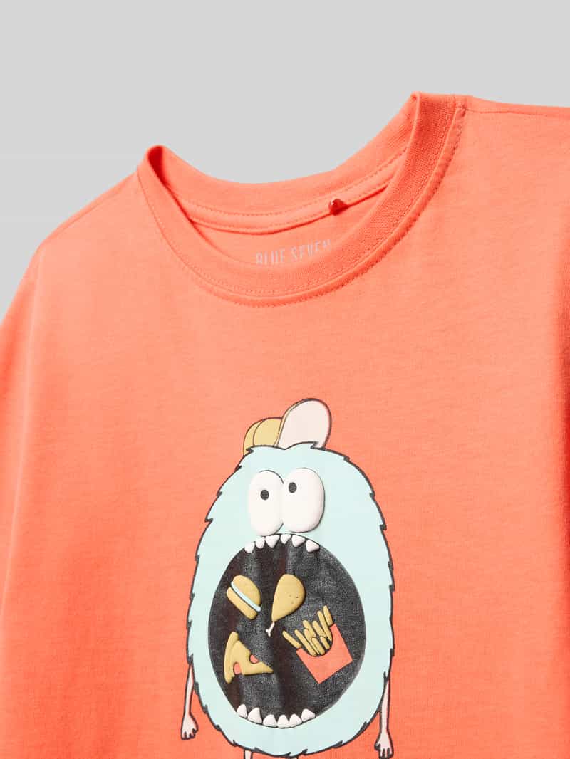 BLUE SEVEN Shirt met lange mouwen en motiefprint