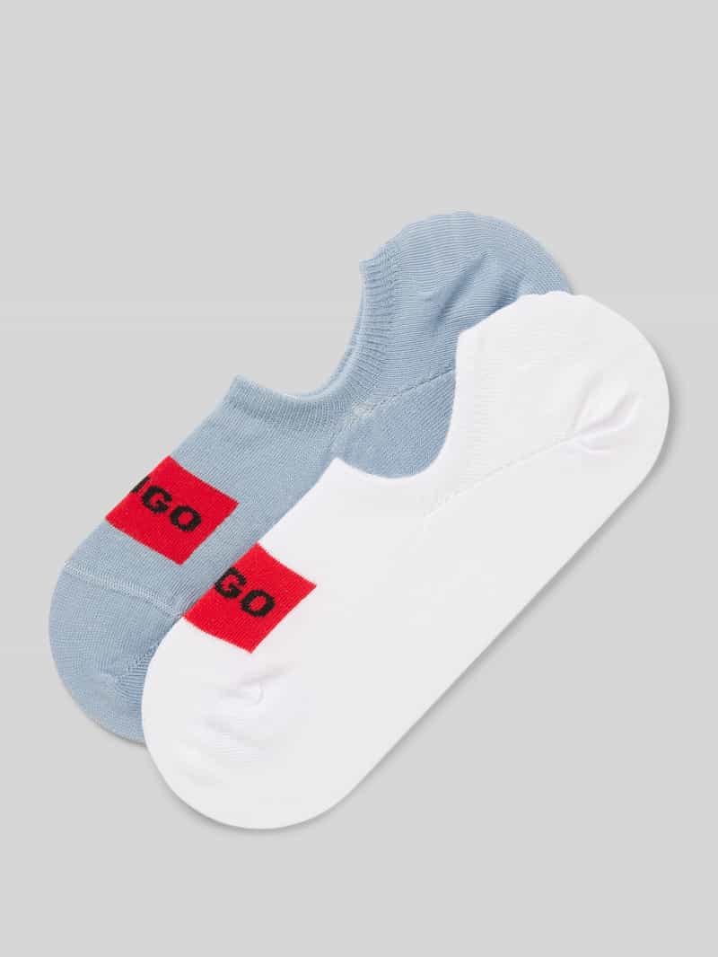 HUGO Kousenvoetjes met labeldetail in een set van 3 paar