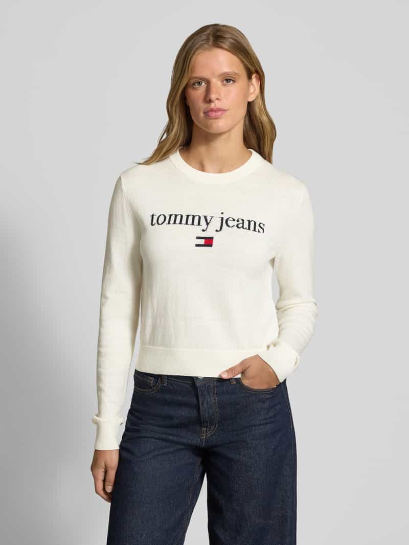 Tommy Jeans Regular fit pullover van katoenmix wit, foto 3