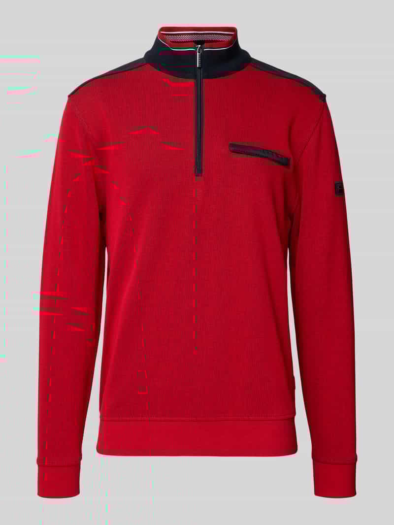 Bugatti Sweatshirt met opstaande kraag model 'Selanik'