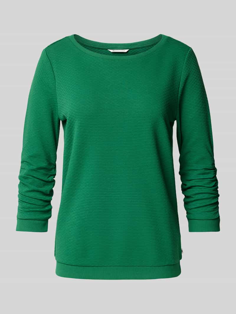 Tom Tailor Denim Getailleerd sweatshirt met structuurmotief
